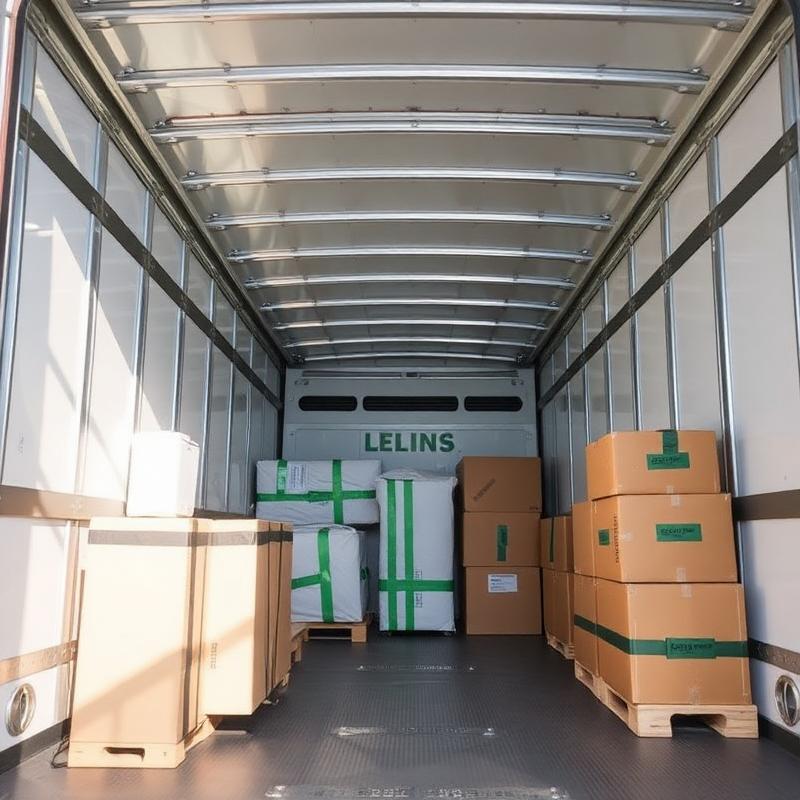 Beladener Umzugs-LKW